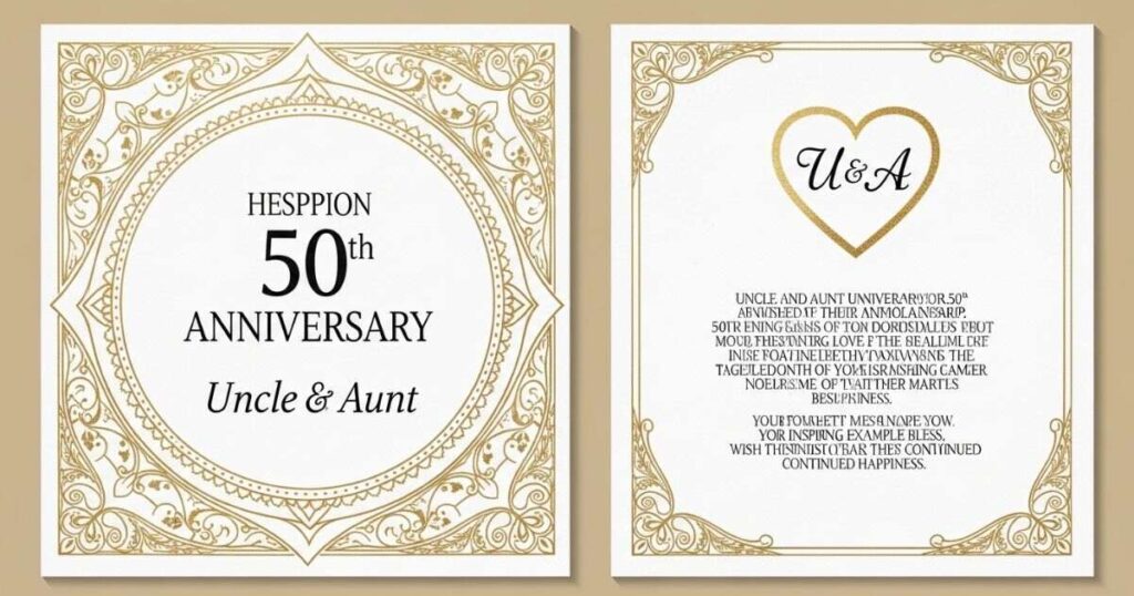50th Wedding Anniversary Wishes for Uncle and Aunt