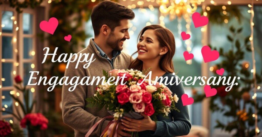 Happy 1st Engagement Anniversary Wishes to Husband