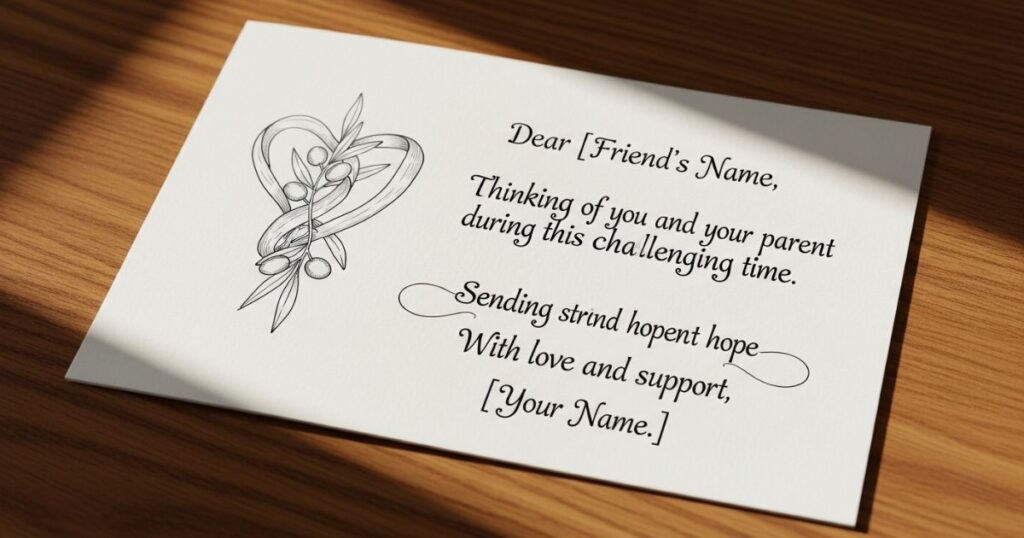 How to Ask for a Personalized Message by Name for a Friend With a Sick Parent