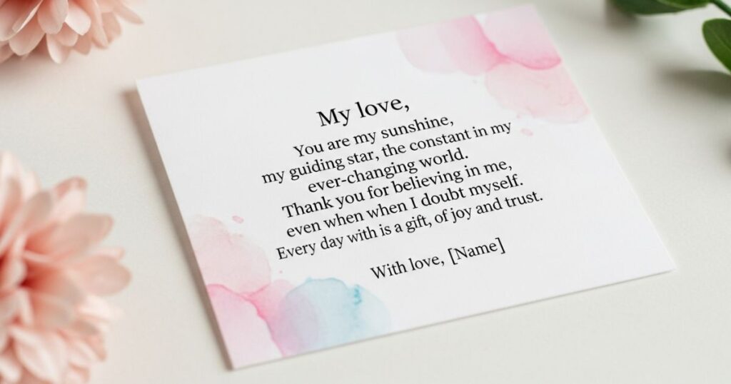 Love and Trust Message for Her in Everyday Life