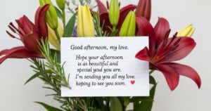 Romantic Good Afternoon Message for Him