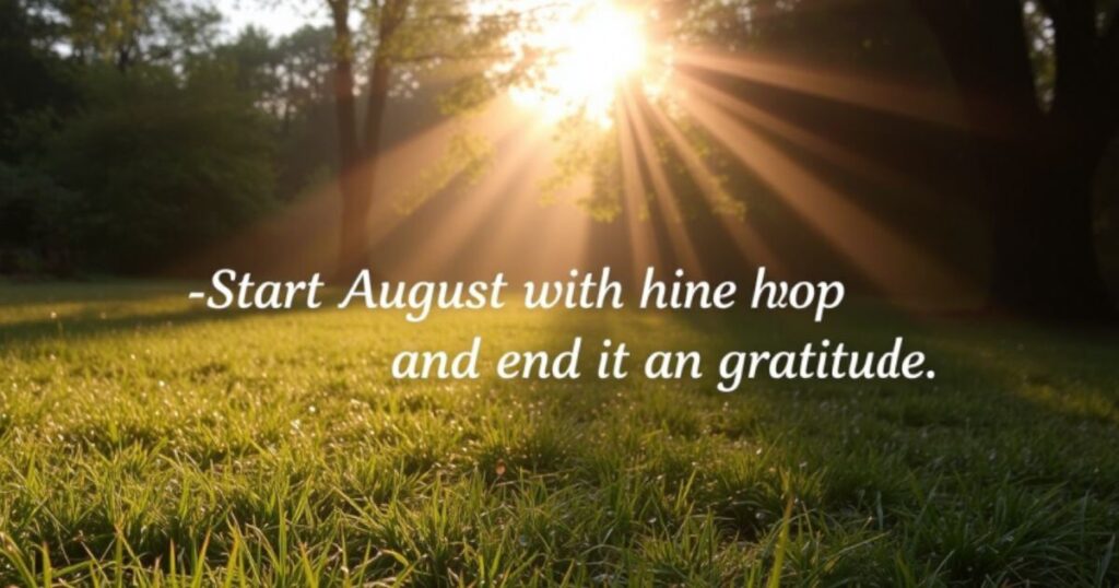 Short Good Morning August Quotes