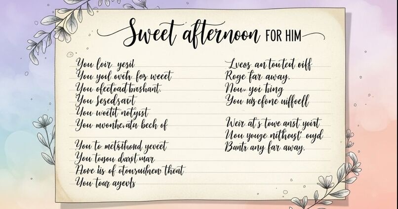 Sweet Afternoon Messages for Him in a Long-Distance Relationship