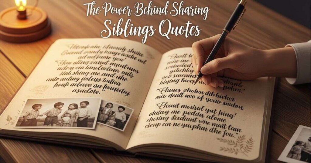 The Power Behind Sharing Siblings Quotes