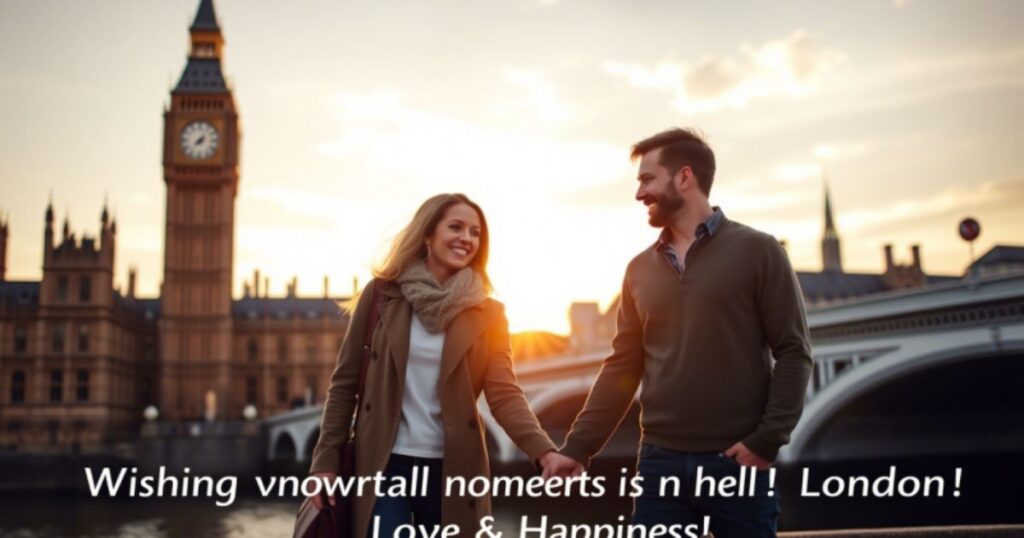 Wedding Congratulations Messages for a Honeymoon in London