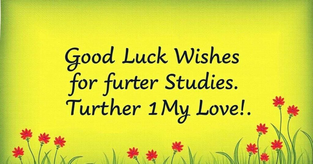 Good Luck Wishes for Further Studies to My Love