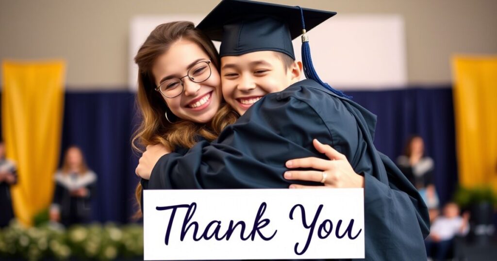 Graduation Thank You Message to Siblings