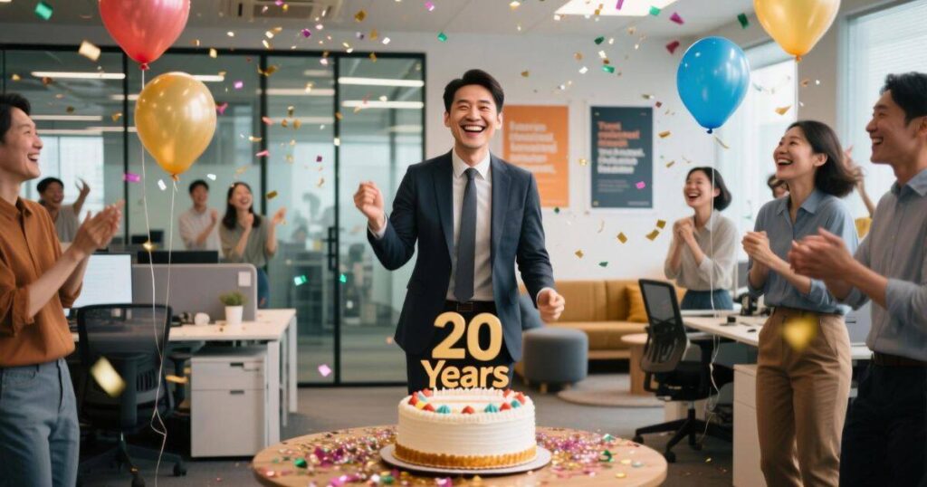  Happy 20th Work Anniversary Messages