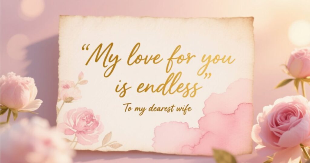Romantic Love Captions for Wife