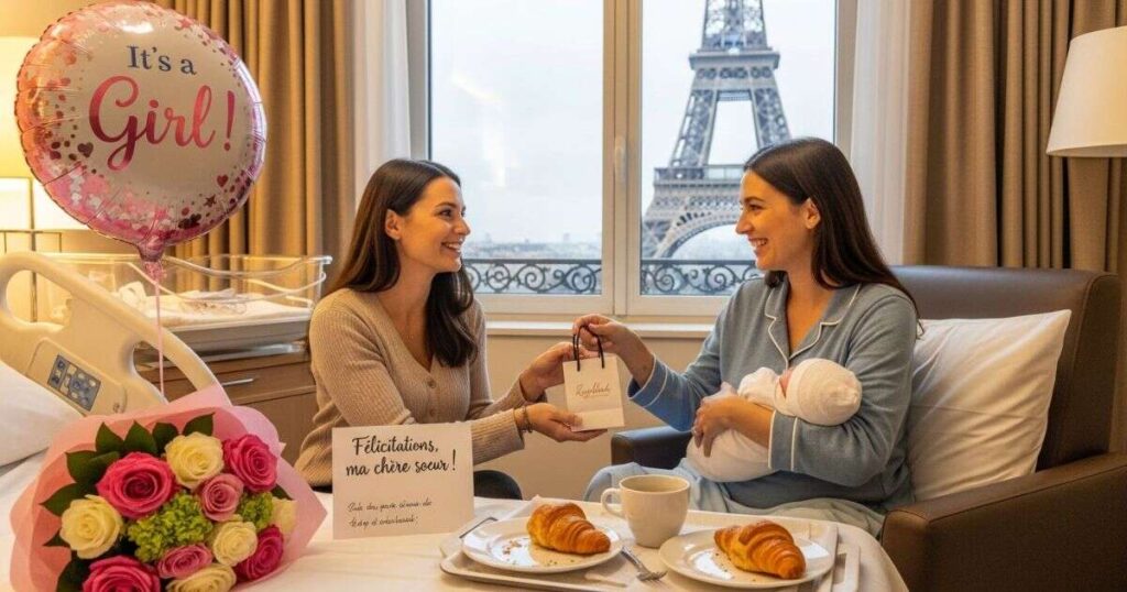 Pregnancy Wishes for Sister Celebrating Her First Baby in a Private Hospital in Paris