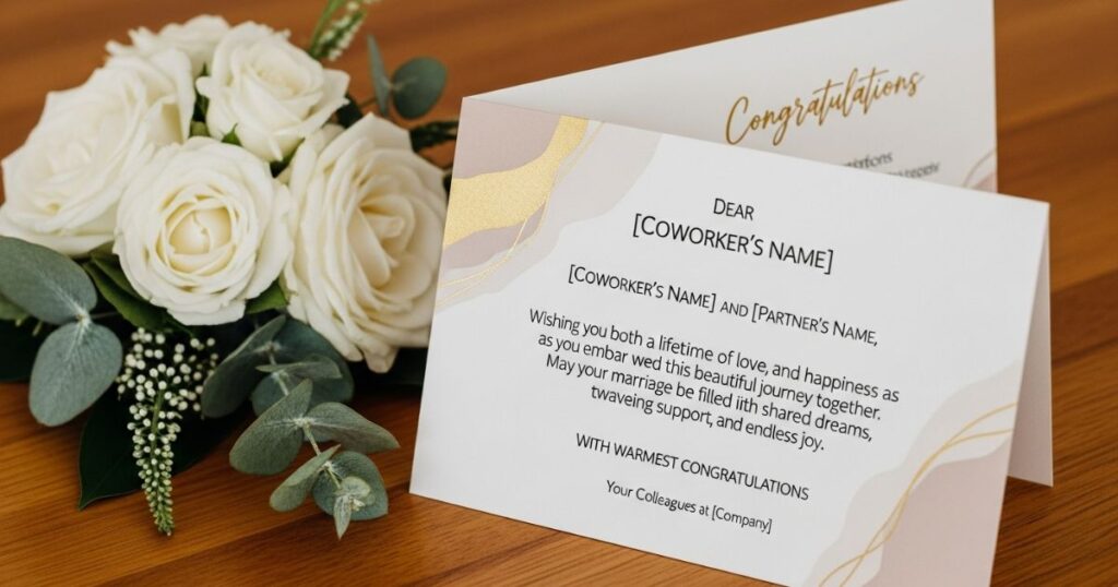 Professional Wedding Wishes for Coworkers