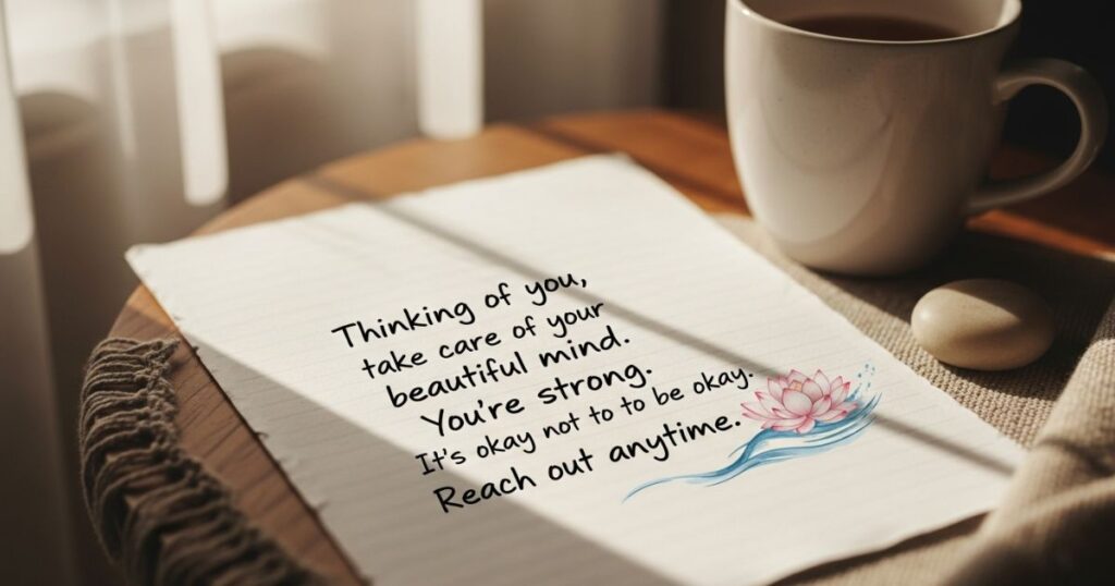 Take Care Message for Friend for Mental Health