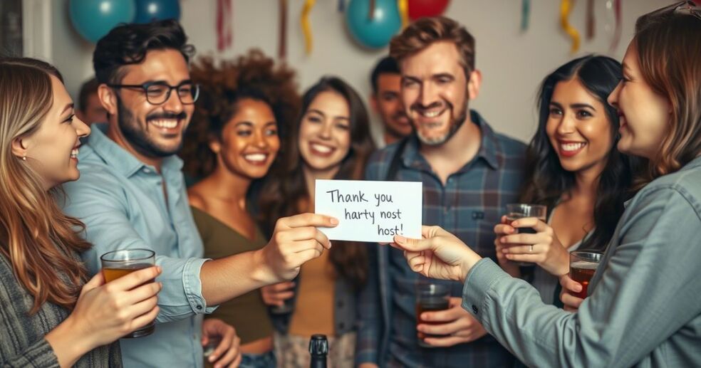 Thank You Message for a Party with Friends