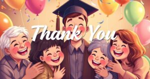 thank you message for family and friends on my graduation